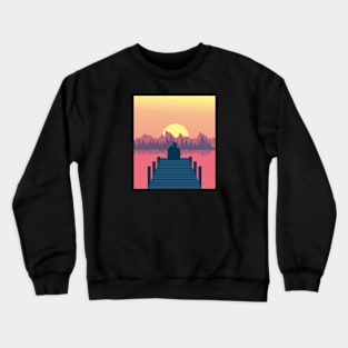 Sunset on a Dock Crewneck Sweatshirt